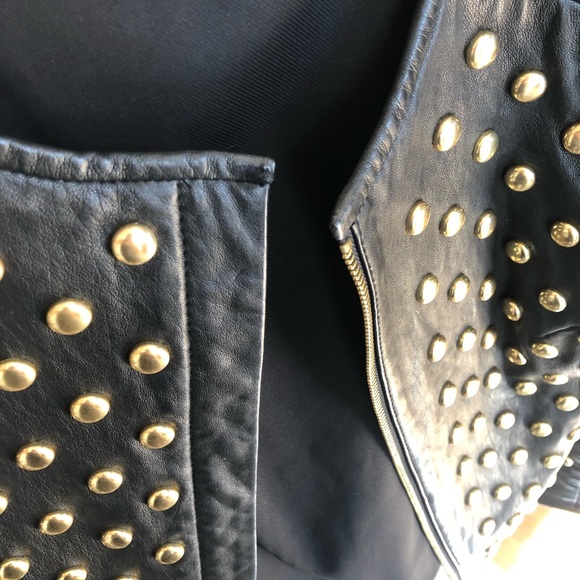 Vintage DVF leather studded jacket - Picture 6 of 8